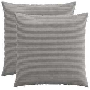 Imagine vidaXL Husă pentru pernă 2 pcs HEERLEN Gri deschis 60 x 60 cm cord