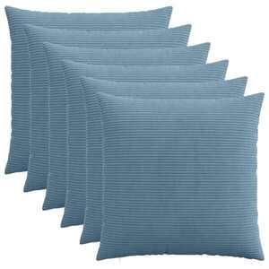 Imagine vidaXL Husă pentru pernă 6 pcs HEERLEN albastru 60 x 60 cm cord