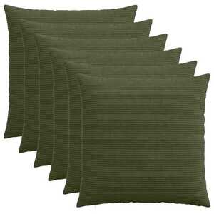 Imagine vidaXL Husă pentru pernă 6 pcs HEERLEN Verde 60 x 60 cm cord