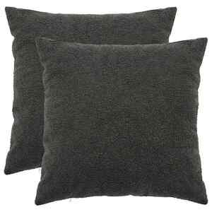 Imagine vidaXL Husă pentru pernă 2 pcs HEERLEN Gri închis 60 x 60 cm Bouclé