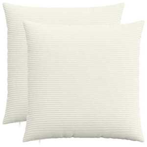 Imagine vidaXL Husă pentru pernă 2 pcs HEERLEN Crem 65 x 65 cm cord