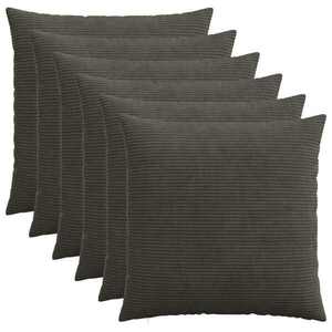 Imagine vidaXL Husă pentru pernă 6 pcs HEERLEN Antracit 65 x 65 cm cord