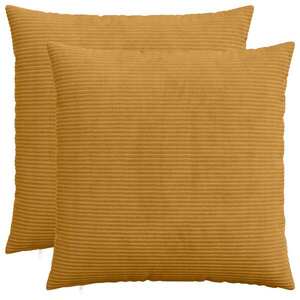 Imagine vidaXL Husă pentru pernă 2 pcs HEERLEN Galben 80 x 80 cm cord