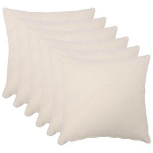 Imagine vidaXL Husă pentru pernă 6 pcs HEERLEN Crem 80 x 80 cm Bouclé