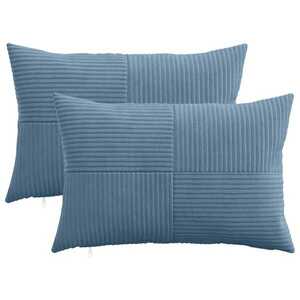 Imagine vidaXL Husă pentru pernă 2 pcs ALMELO albastru 30 x 50 cm cord