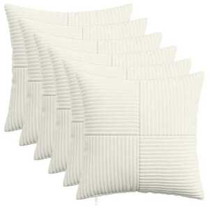 Imagine vidaXL Husă pentru pernă 6 pcs ALMELO Crem 40 x 40 cm cord