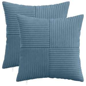 Imagine vidaXL Husă pentru pernă 2 pcs ALMELO albastru 40 x 40 cm cord