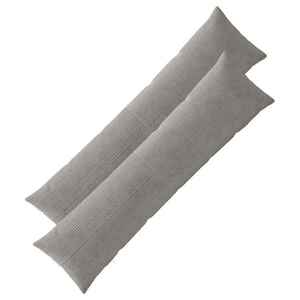 Imagine vidaXL Husă pentru pernă 2 pcs ALMELO Gri deschis 40 x 145 cm cord