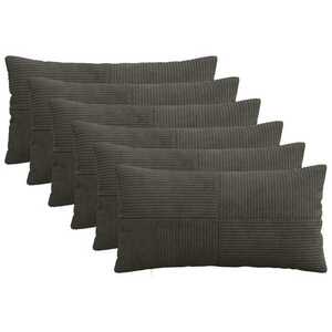 Imagine vidaXL Husă pentru pernă 6 pcs ALMELO Antracit 40 x 80 cm cord