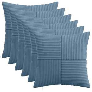 Imagine vidaXL Husă pentru pernă 6 pcs ALMELO albastru 50 x 50 cm cord