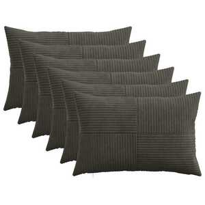 Imagine vidaXL Husă pentru pernă 6 pcs ALMELO Antracit 50 x 70 cm cord