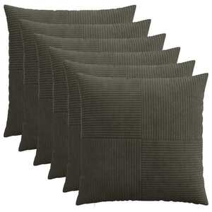Imagine vidaXL Husă pentru pernă 6 pcs ALMELO Antracit 60 x 60 cm cord
