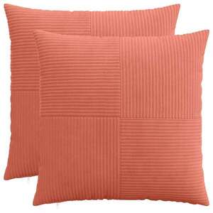 Imagine vidaXL Husă pentru pernă 2 pcs ALMELO Roșu portocalie 80 x 80 cm cord