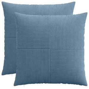Imagine vidaXL Husă pentru pernă 2 pcs ALMELO albastru 80 x 80 cm cord