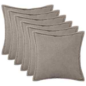 Imagine vidaXL Husă pentru pernă 6 pcs HOUTEN Gri deschis 30 x 30 cm Bouclé