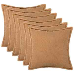 Imagine vidaXL Husă pentru pernă 6 pcs HOUTEN Bej 30 x 30 cm Bouclé