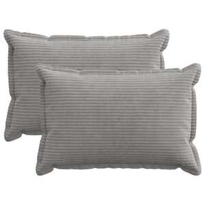 Imagine vidaXL Husă pentru pernă 2 buc. HOUTEN Gri deschis 30 x 50 cm cord