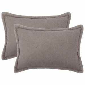 Imagine vidaXL Husă pentru pernă 2 pcs HOUTEN Gri deschis 30 x 50 cm Bouclé