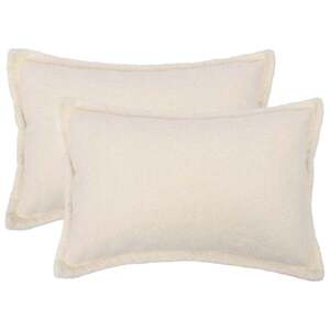 Imagine vidaXL Husă pentru pernă 2 pcs HOUTEN Crem 30 x 50 cm Bouclé