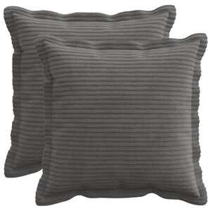Imagine vidaXL Husă pentru pernă 2 buc. HOUTEN Gri închis 35 x 35 cm cord