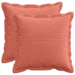 Imagine vidaXL Husă pentru pernă 2 buc. HOUTEN Roșu portocalie 35 x 35 cm cord
