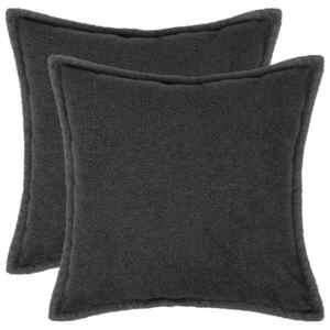 Imagine vidaXL Husă pentru pernă 2 pcs HOUTEN Gri închis 35 x 35 cm Bouclé