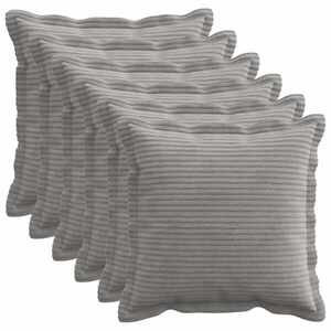 Imagine vidaXL Husă pentru pernă 6 buc. HOUTEN Gri deschis 40 x 40 cm cord