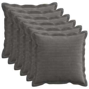 Imagine vidaXL Husă pentru pernă 6 buc. HOUTEN Gri închis 40 x 40 cm cord