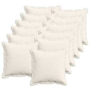 Imagine vidaXL Husă pentru pernă 12 buc. HOUTEN Crem 40 x 40 cm cord