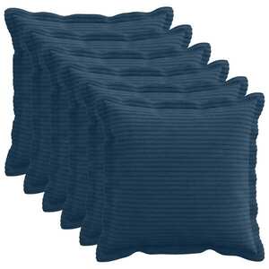 Imagine vidaXL Husă pentru pernă 6 buc. HOUTEN Albastru marin 40 x 40 cm cord
