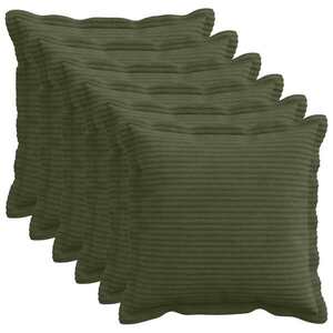 Imagine vidaXL Husă pentru pernă 6 buc. HOUTEN Verde 40 x 40 cm cord