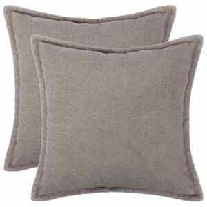 Imagine vidaXL Husă pentru pernă 2 pcs HOUTEN Gri deschis 40 x 40 cm Bouclé