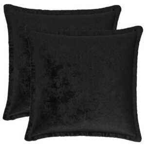 Imagine vidaXL Husă pentru pernă 2 pcs HOUTEN Negru 40 x 40 cm Flanelă