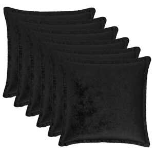 Imagine vidaXL Husă pentru pernă 6 pcs HOUTEN Negru 40 x 40 cm Flanelă