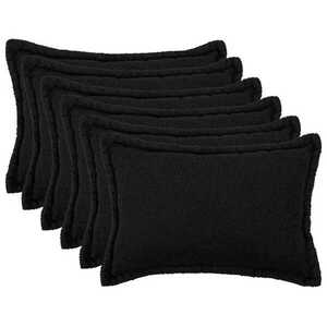 Imagine vidaXL Husă pentru pernă 6 pcs HOUTEN Negru 40 x 60 cm Bouclé