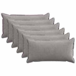 Imagine vidaXL Husă pentru pernă 6 buc. HOUTEN Gri deschis 40 x 70 cm cord