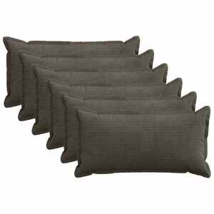 Imagine vidaXL Husă pentru pernă 6 buc. HOUTEN Antracit 40 x 70 cm cord