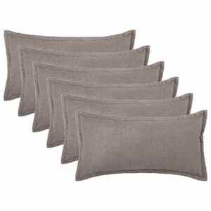 Imagine vidaXL Husă pentru pernă 6 buc. HOUTEN Gri deschis 40 x 70 cm Bouclé