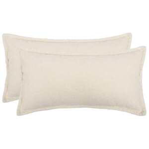 Imagine vidaXL Husă pentru pernă 2 pcs HOUTEN Crem 40 x 70 cm Bouclé