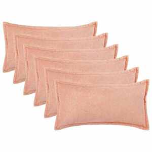 Imagine vidaXL Husă pentru pernă 6 pcs HOUTEN Roz 40 x 70 cm Bouclé