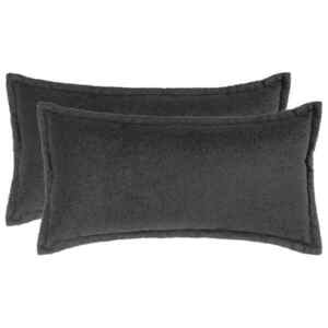 Imagine vidaXL Husă pentru pernă 2 pcs HOUTEN Gri închis 40 x 70 cm Bouclé