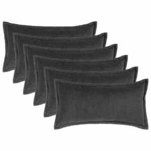 Imagine vidaXL Husă pentru pernă 6 pcs HOUTEN Gri închis 40 x 70 cm Bouclé