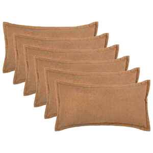 Imagine vidaXL Husă pentru pernă 6 pcs HOUTEN Bej 40 x 70 cm Bouclé
