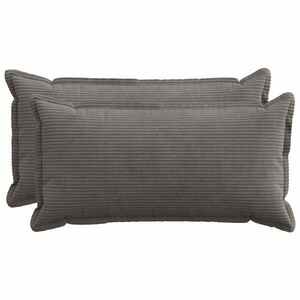 Imagine vidaXL Husă pentru pernă 2 buc. HOUTEN Gri închis 40 x 80 cm cord