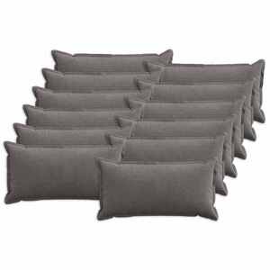 Imagine vidaXL Husă pentru pernă 12 buc. HOUTEN Gri închis 40 x 80 cm cord