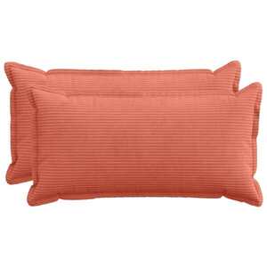 Imagine vidaXL Husă pentru pernă 2 buc. HOUTEN Roșu portocalie 40 x 80 cm cord