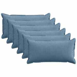 Imagine vidaXL Husă pentru pernă 6 buc. HOUTEN albastru 40 x 80 cm cord