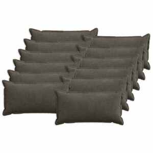 Imagine vidaXL Husă pentru pernă 12 buc. HOUTEN Antracit 40 x 80 cm cord