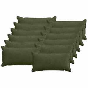 Imagine vidaXL Husă pentru pernă 12 buc. HOUTEN Verde 40 x 80 cm cord