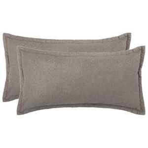 Imagine vidaXL Husă pentru pernă 2 buc. HOUTEN Gri deschis 40 x 80 cm Bouclé